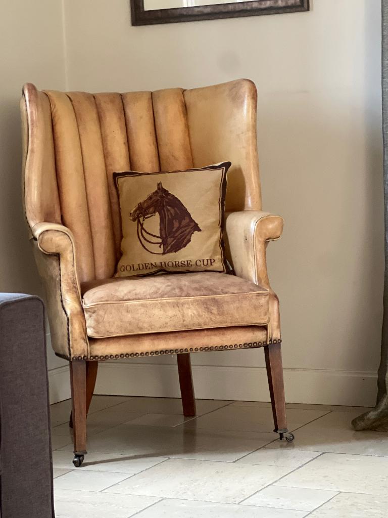 Fauteuil en cuir style vintage, Maison & Meubles, Fauteuils, Utilisé, Cuir, 50 à 75 cm, 75 à 100 cm, Enlèvement