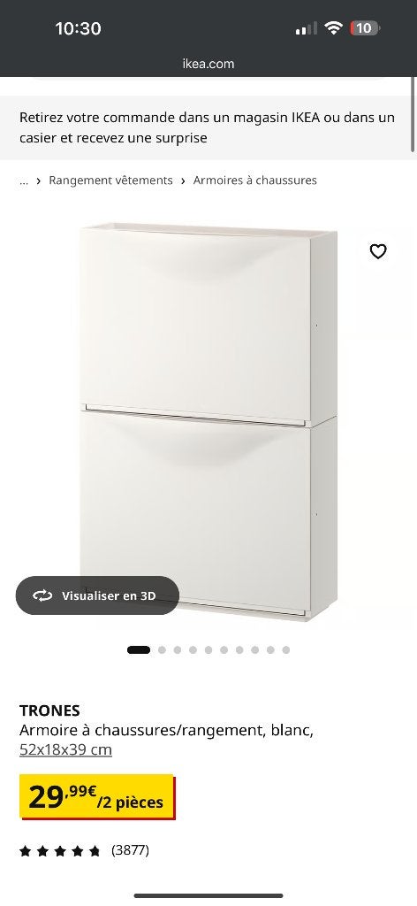 TRONES Armoire à chaussures 4 pièce, Huis en Inrichting, Ophalen, Nieuw, 50 tot 100 cm, Minder dan 100 cm