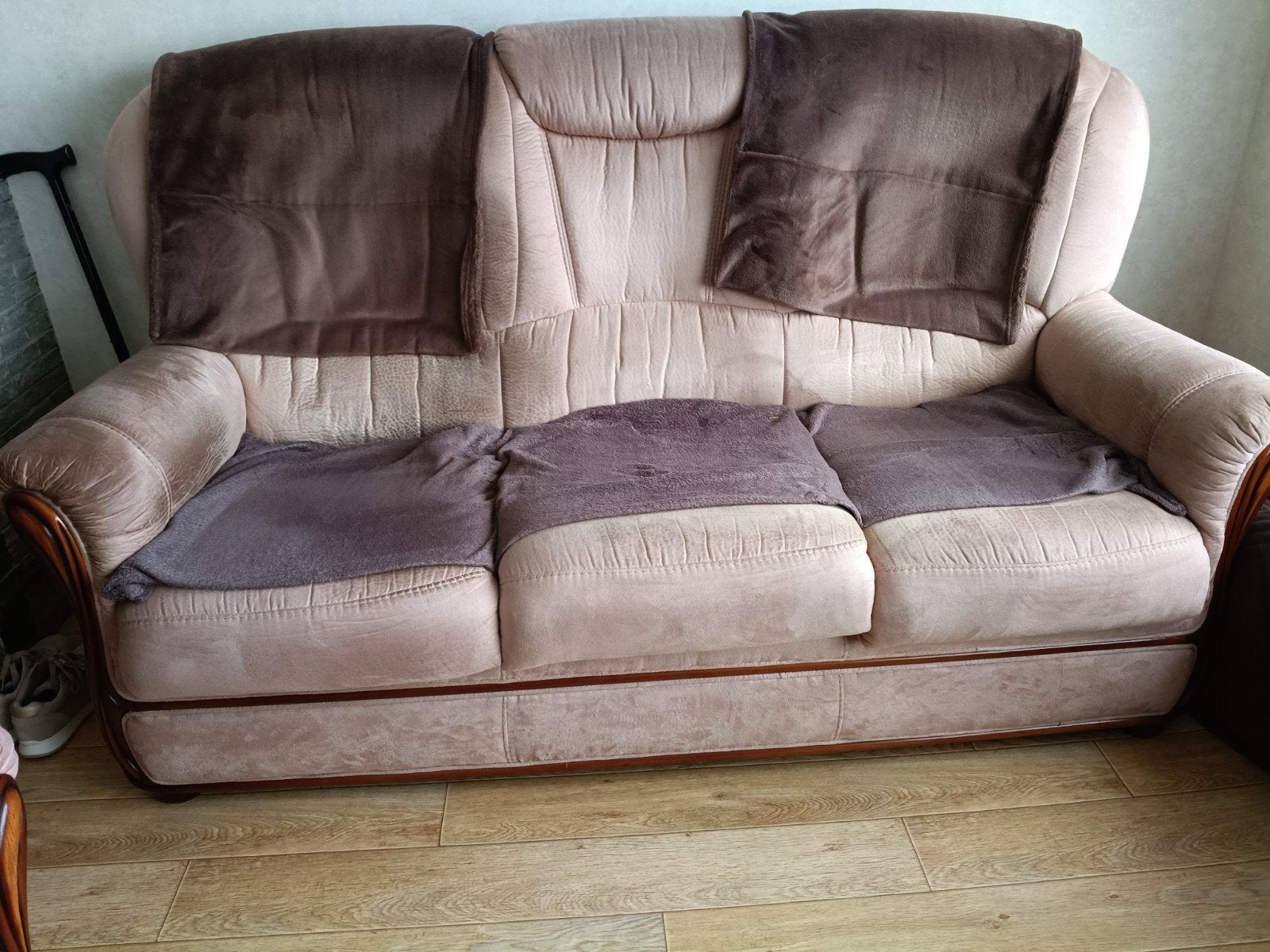 3 zitbank + relax zetel ( Italiaanse stijl ), Ophalen, Stof