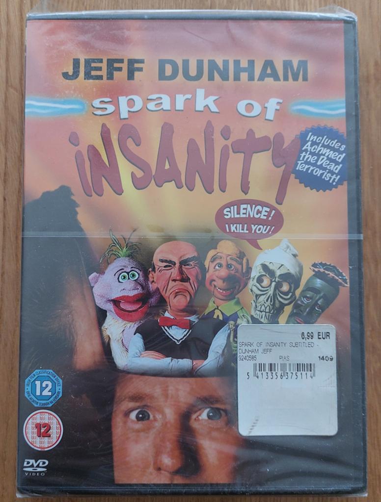 DVD - JEFF DUNHAM  - SPARK OF INSANITY  - SEALED, Vanaf 12 jaar, Ophalen of Verzenden, Nieuw in verpakking, Stand-up of Theatershow