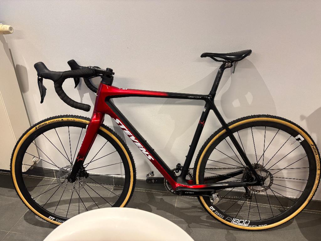 Stevens Superprestige Rood/Zwart Di2 maat 56, Autres marques, 10 à 15 vitesses, Comme neuf, Enlèvement
