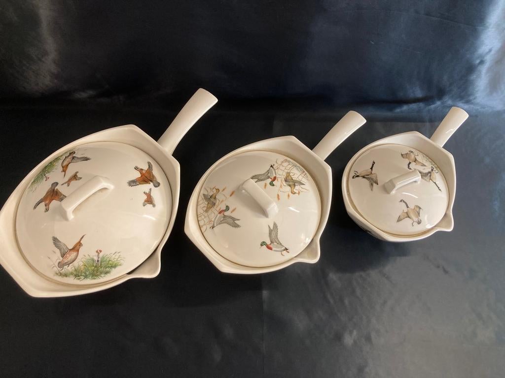 Porcelaine de Paris Frugier 1950 3 poêles, Enlèvement ou Envoi