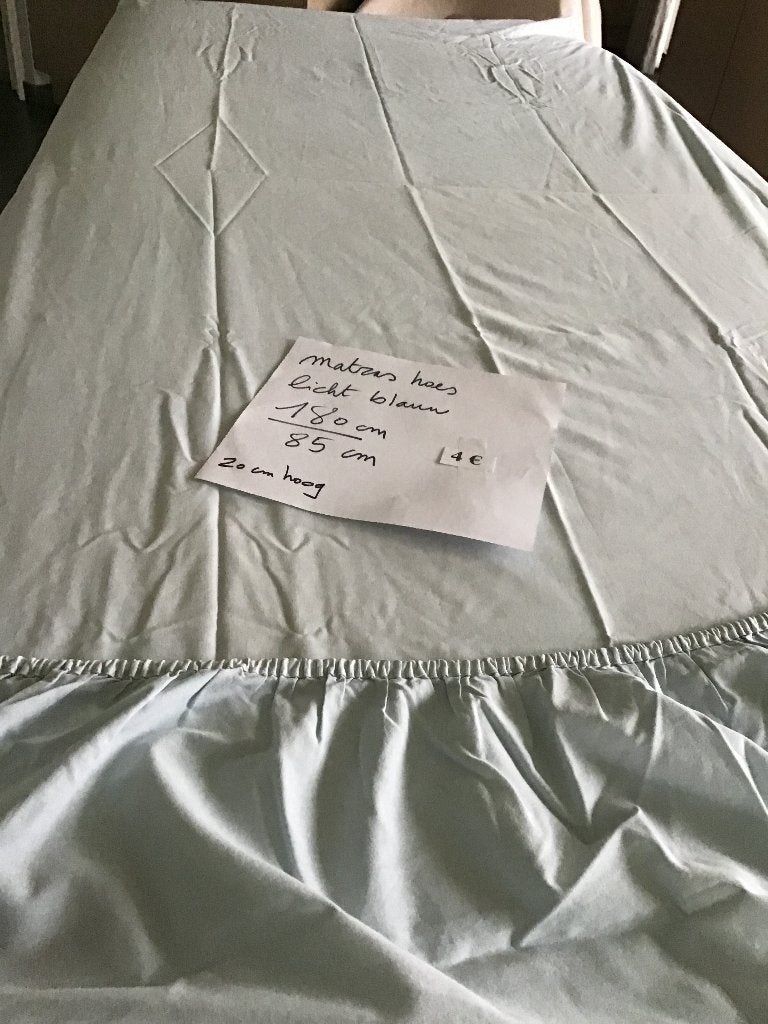 matras hoes licht blauw 180 cm op 85 cm, Ophalen of Verzenden, Zo goed als nieuw, Blauw