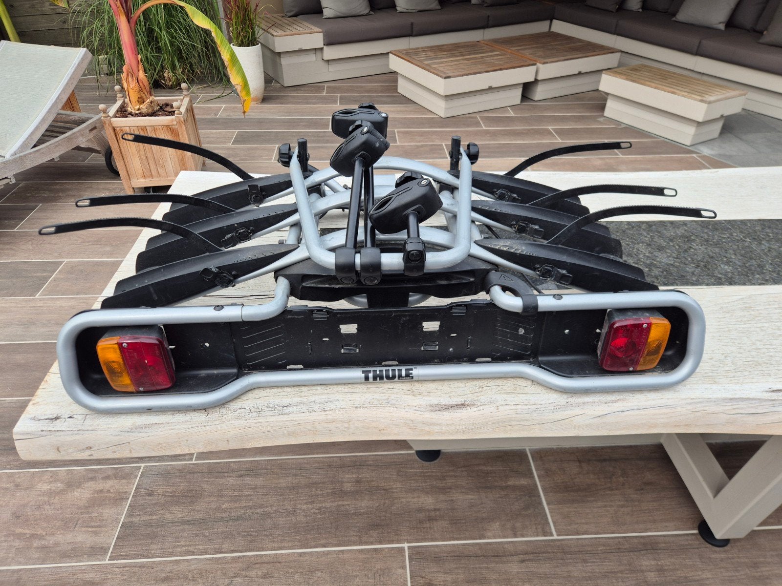 porte-vélos Thule., Support d'attelage, 3 vélos ou plus, Enlèvement, Utilisé