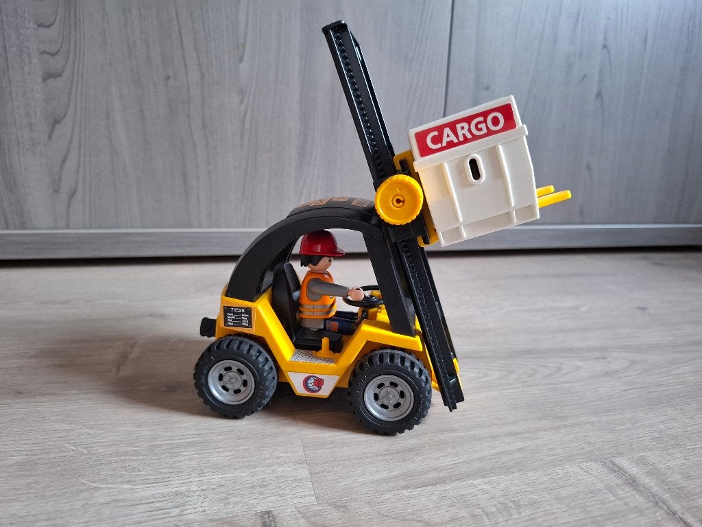 Playmobil heftruck cargo, Kinderen en Baby's, Ophalen, Complete set, Voertuig, Zo goed als nieuw