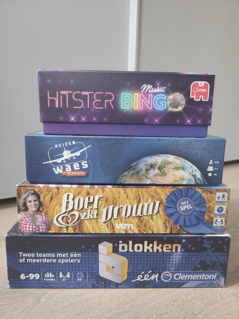 Gezelschapsspellenbundle – Hitster Bingo, Boer zkt Vrouw etc, Hobby en Vrije tijd, Gezelschapsspellen | Bordspellen, Ophalen