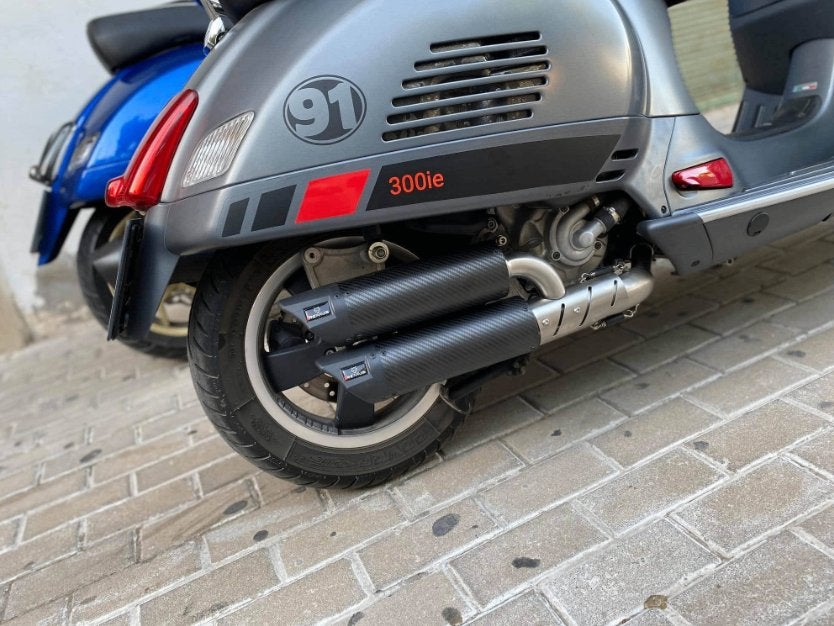 Vespa Remus à double flux en carbone GTS/GTV/HPE, Vélos & Vélomoteurs, Enlèvement ou Envoi, Neuf, Pot d'échappement, Vespa