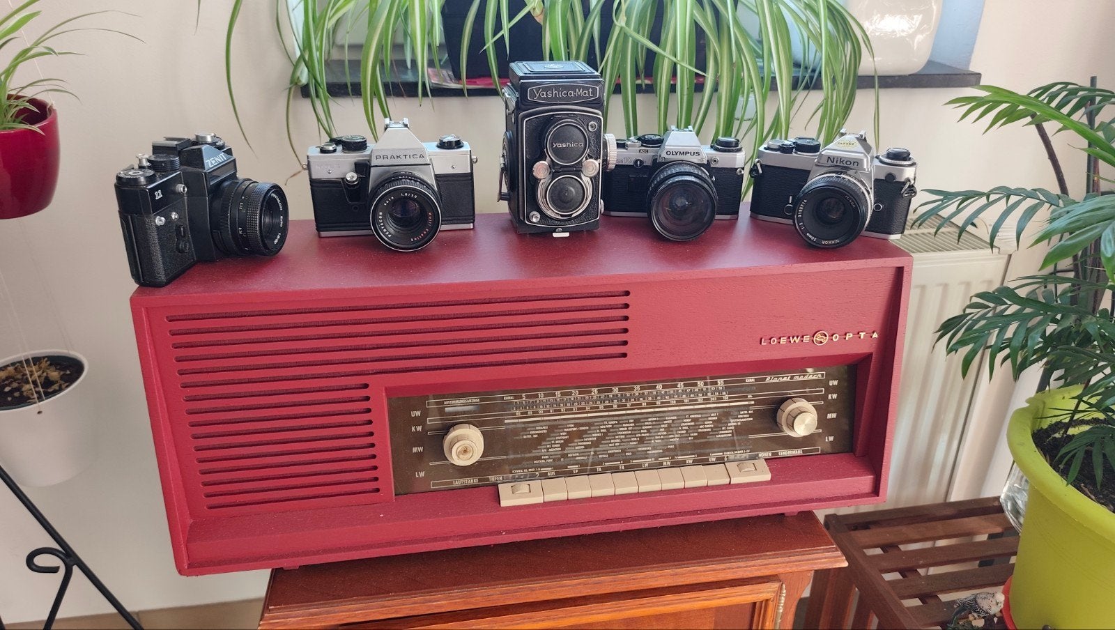 Vintage Buizenradio Loewe Opta Planet Modern (Werkend), Enlèvement, Radio