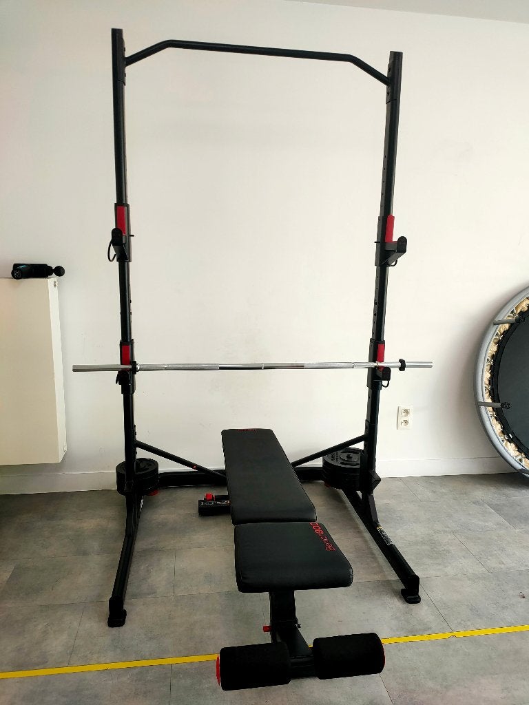 Squat rack Decathlon, Sport en Fitness, Ophalen, Zo goed als nieuw, Krachtstation