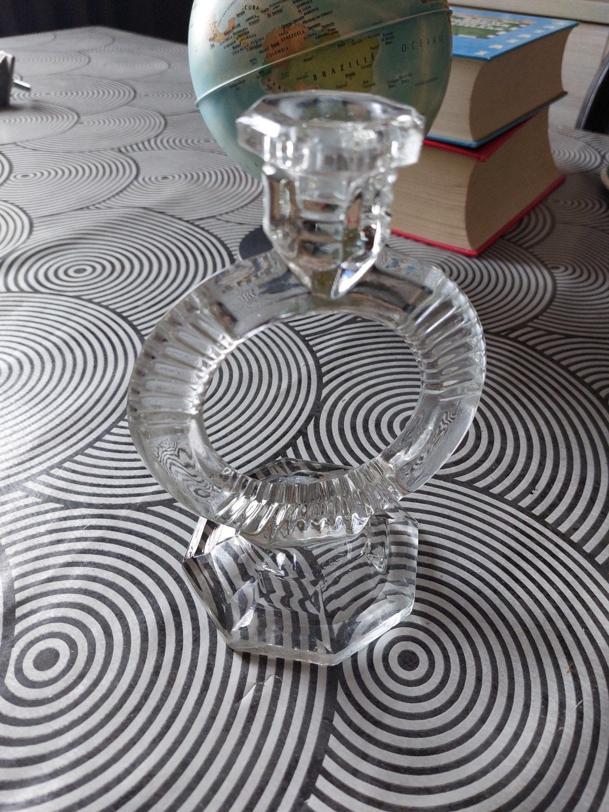 ,Art Deco kandelaar van Libochovice glas, Antiek en Kunst, Ophalen
