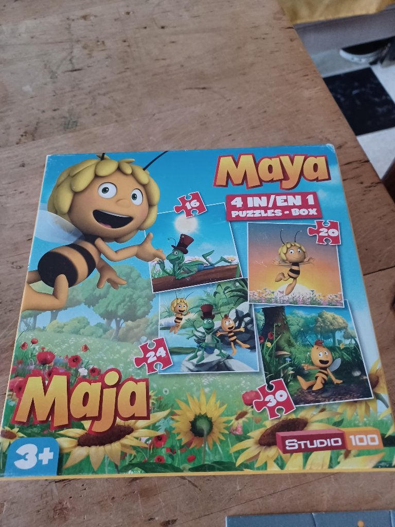 4 in 1 puzzel MAYA DE BIJ, Kinderen en Baby's, Ophalen of Verzenden