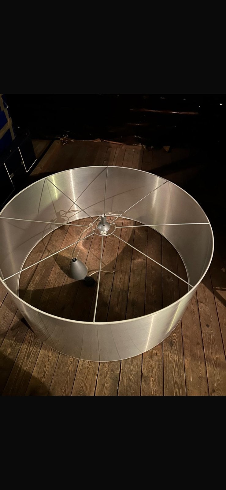 2 identieke lampenkappen, Huis en Inrichting, 100 cm, 40 cm, Rond, Zo goed als nieuw