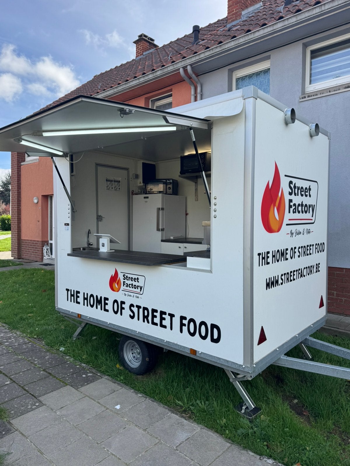 Remorque foodtruck parfait état/prêt à travailler, Enlèvement, Utilisé
