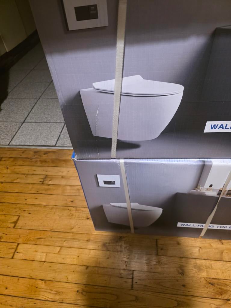 Nieuw Hang Toilet door verkeerd aankoop, Ophalen, Nieuw, Steen, Toilet