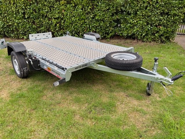 Zakbare moto-quad- plateau aanhangwagen, Auto diversen, Ophalen, Zo goed als nieuw