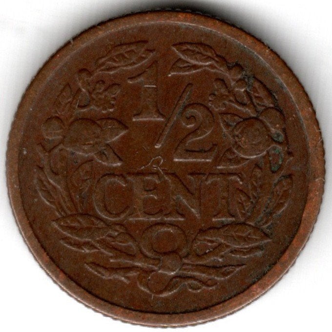Nederland : 1/2 Cent 1911 KM#138 Ref 16829, Ophalen of Verzenden, Koningin Wilhelmina, Overige waardes, Losse munt