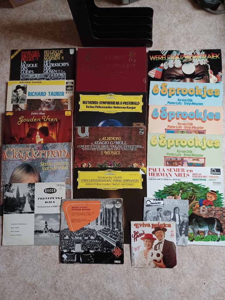 25 vinyl platen klassiek, sprookjes en andere, Cd's en Dvd's, Vinyl | Klassiek, Ophalen, Gebruikt, Beethoven