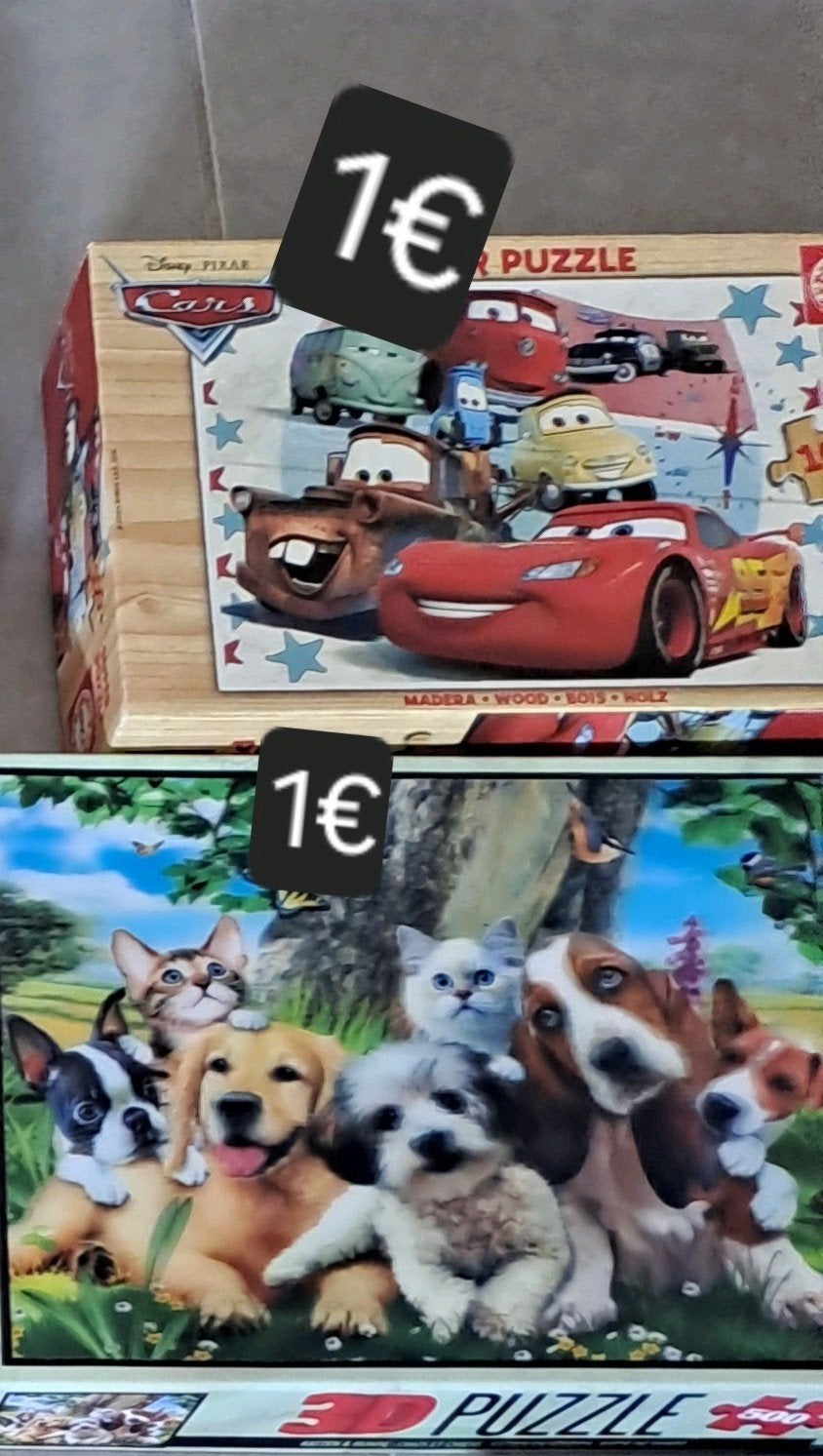 Cars houten puzzel, Ophalen, 10 tot 50 stukjes, Zo goed als nieuw, 4 tot 6 jaar