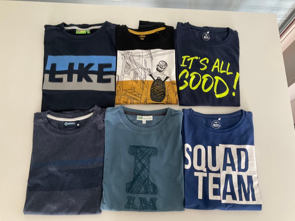 6 shirts met lange mouwen maat 158, Kinderen en Baby's, Kinderkleding | Maat 158, Ophalen of Verzenden, Gebruikt, Jongen