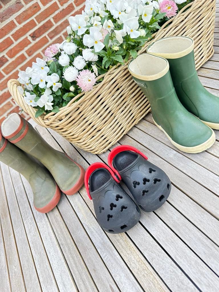 Pakket peuter laarzen Aigle, Bergstein en Crocs, Ophalen, Zo goed als nieuw, Laarzen