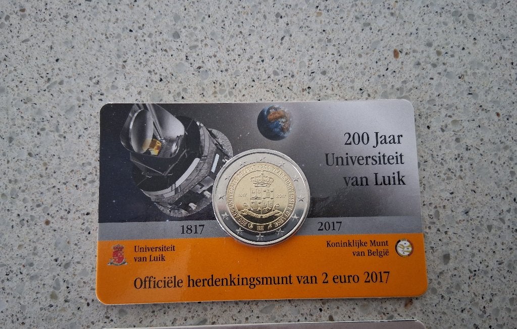 2 euro België 2017 Luik Coincard Nederlands, Ophalen of Verzenden, België, 2 euro, Losse munt