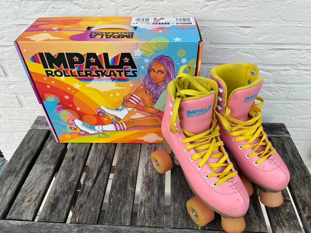 Impala rolschaatsen pink/yellow, Ophalen, Zo goed als nieuw