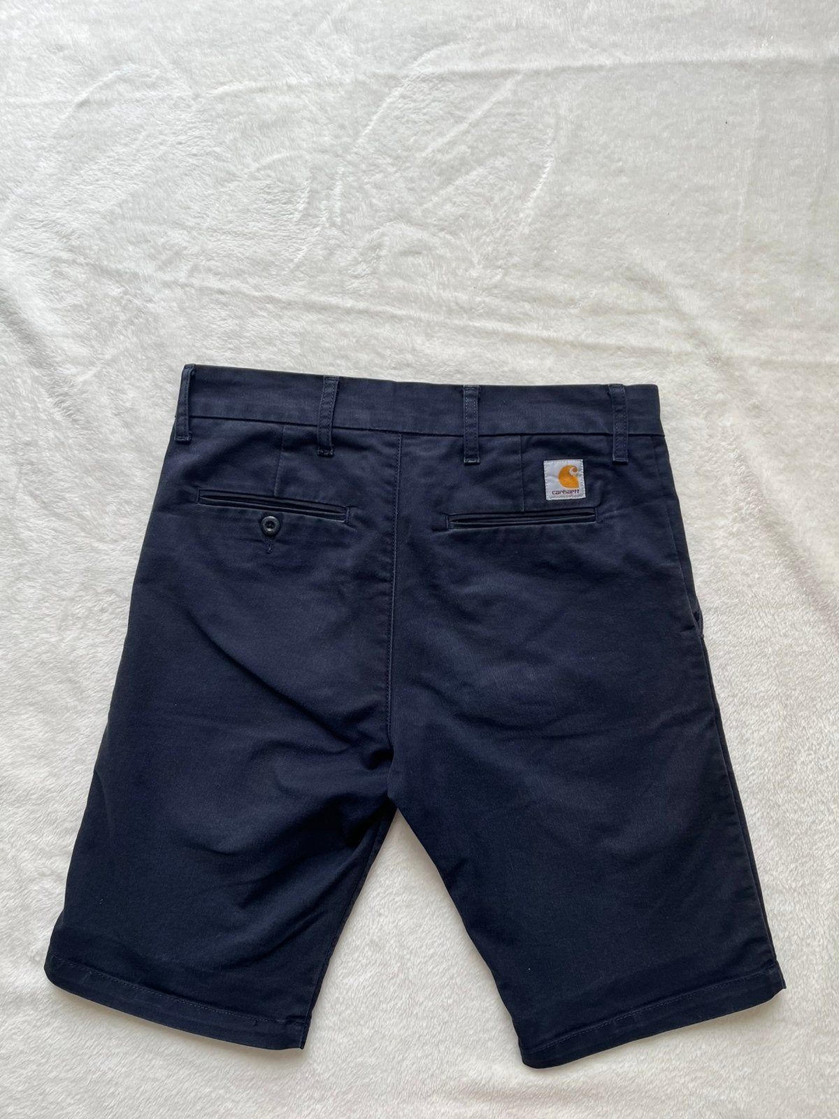 Carhartt Navy Work Shorts – W29, Verzenden, Zo goed als nieuw, Maat 46 (S) of kleiner, Blauw