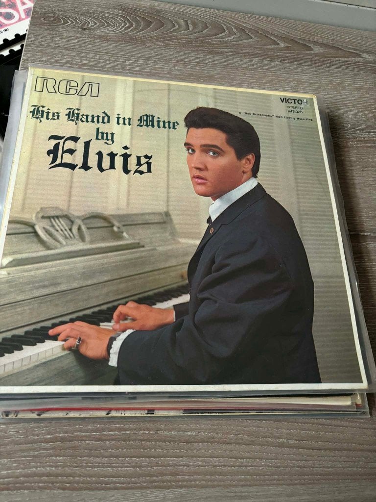 Elvis lp, His hand in mine, Duitse of Franse persing,, Cd's en Dvd's, LP, Gebruikt, Ophalen of Verzenden, Beschermende buitenhoes