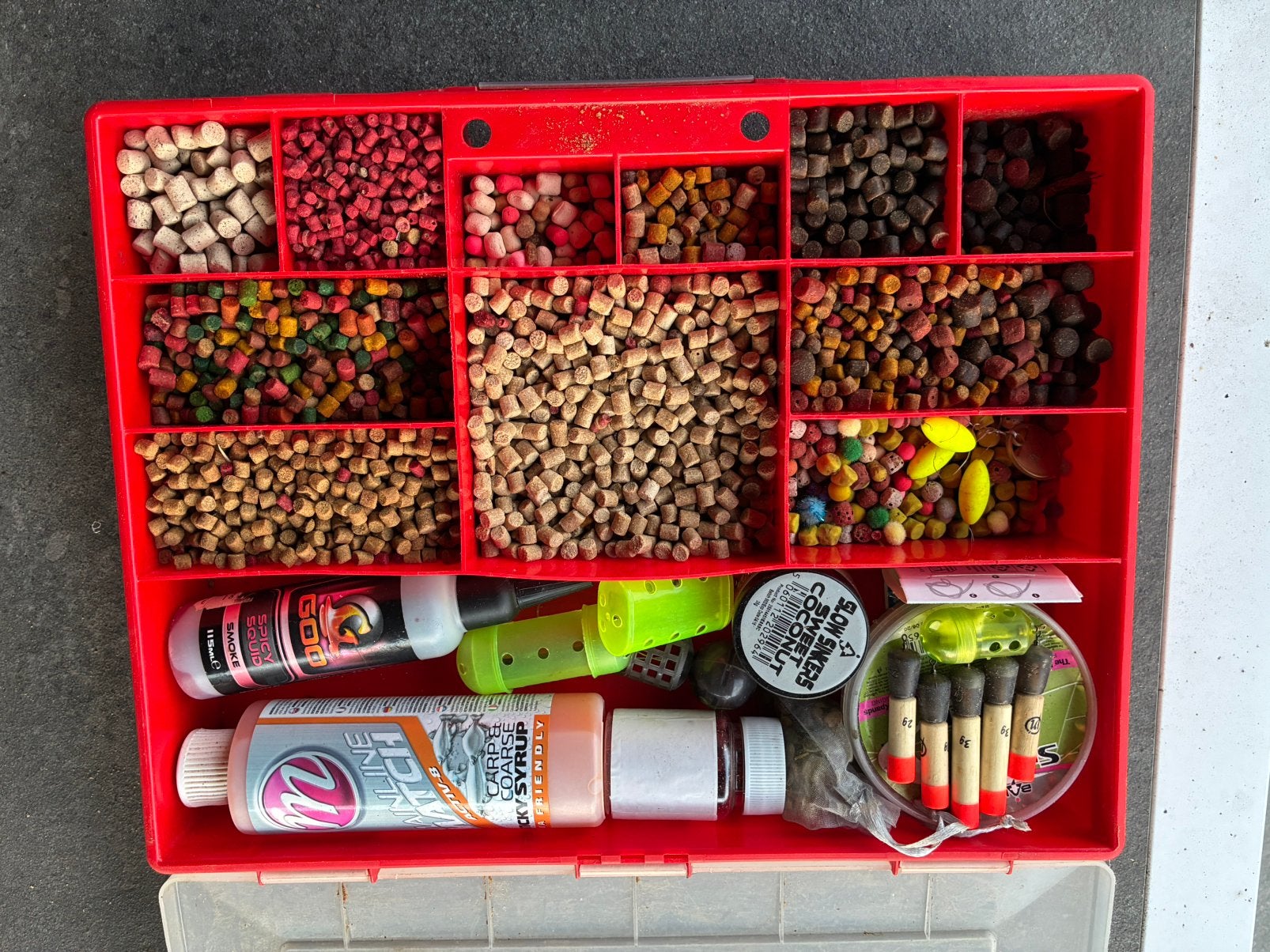 Doos met wagglers,pellets, liquids, wafters,…, Ophalen, Gebruikt, Overige typen
