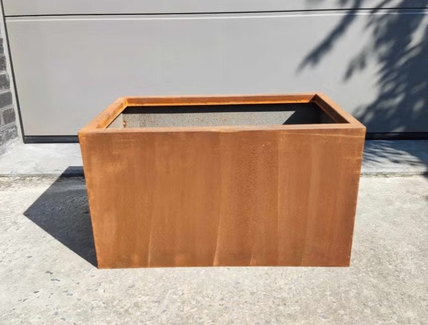 Cortenstaal bloembak 60 x 35 x 35, Tuin en Terras, Nieuw, Ophalen of Verzenden, 60 tot 100 cm, Rechthoekig