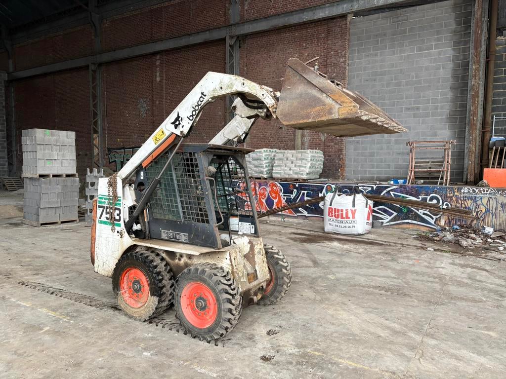Bobcat 753 moteur kubota 4cylindre + accessoires, Enlèvement ou Envoi