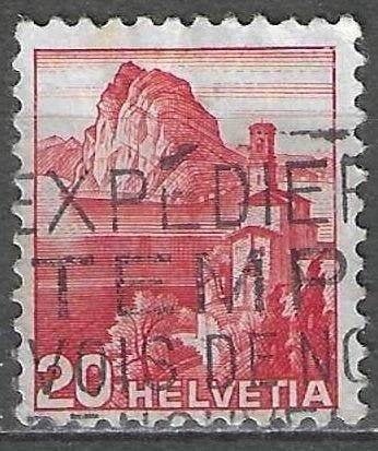 Zwitserland 1938 - Yvert 312 - Kerk van Castagnola   (ST), Verzenden, Gestempeld