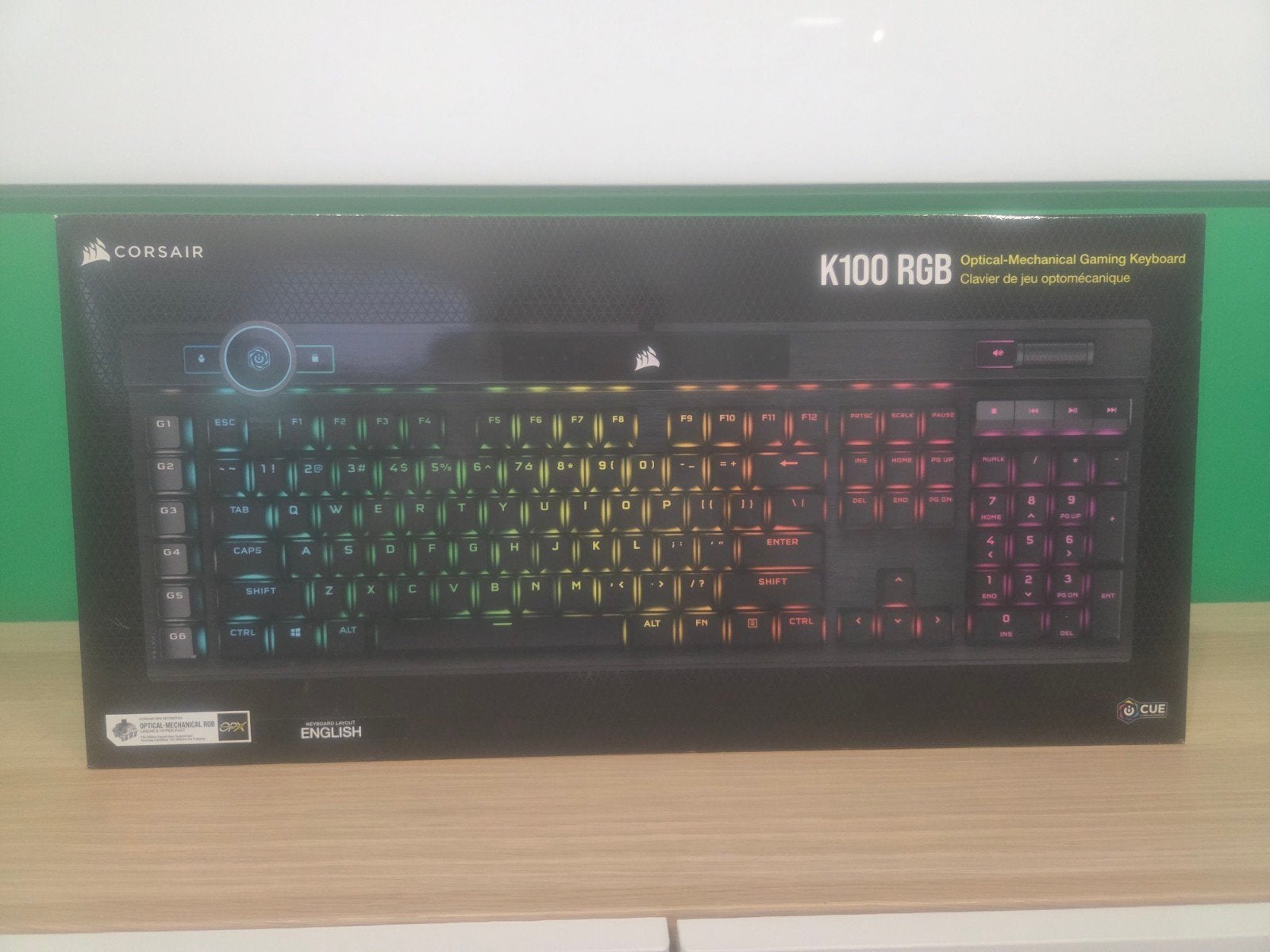 CORSAIR K100 RGB Toetsenbord, Ophalen, Zo goed als nieuw, Qwerty, Gaming toetsenbord