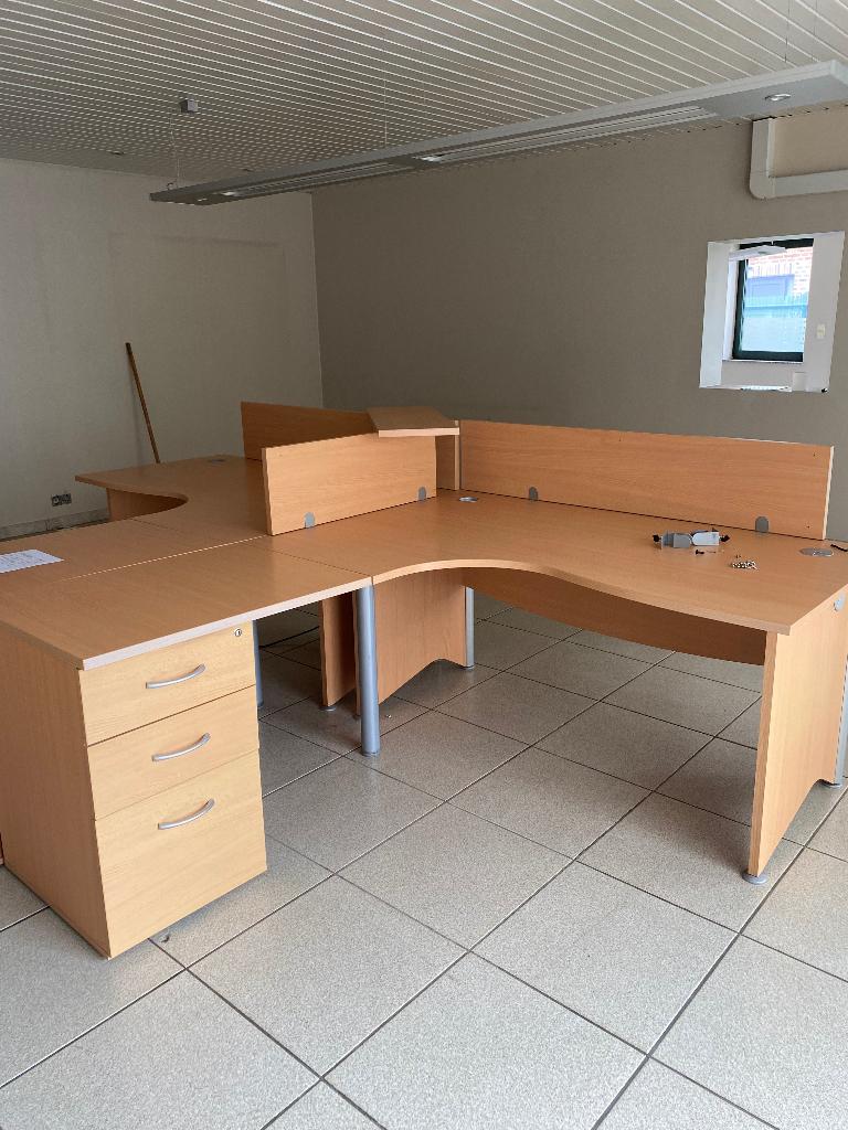 Bureau met ladeblok (2 stuks eventueel apart aan te kopen), Huis en Inrichting, Bureaus, Ophalen, Gebruikt, Spaanplaat of MDF