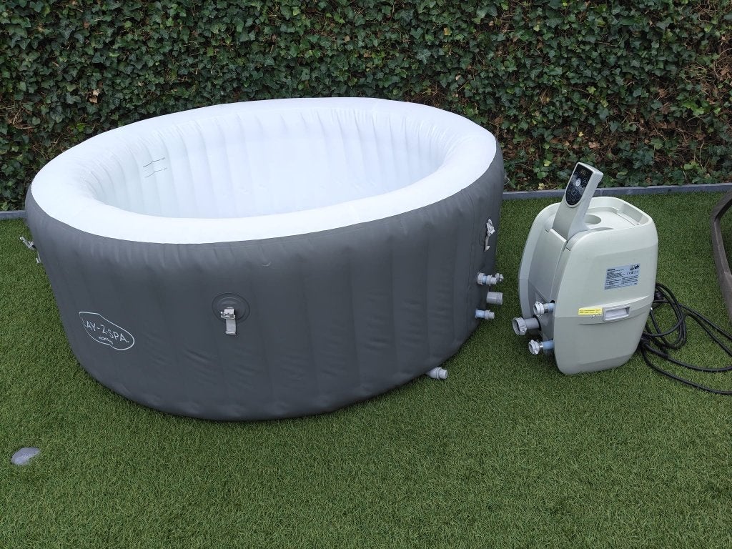 Jaccuzi, Ophalen, Gebruikt, Afdekzeil, Opblaasbaar