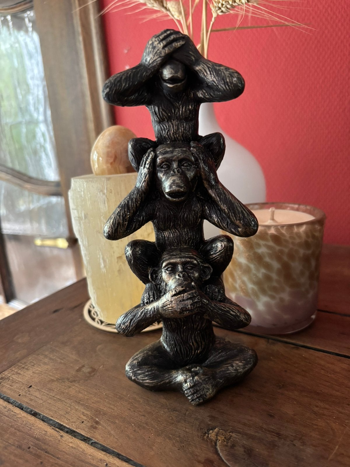 Sculptuur van de 3 apen, Ophalen of Verzenden, Nieuw, Dier