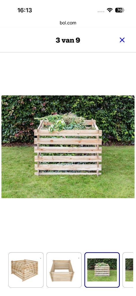 Houten Compostbak, nieuw, Tuin en Terras, Aarde en Mest, Ophalen, Compostbak