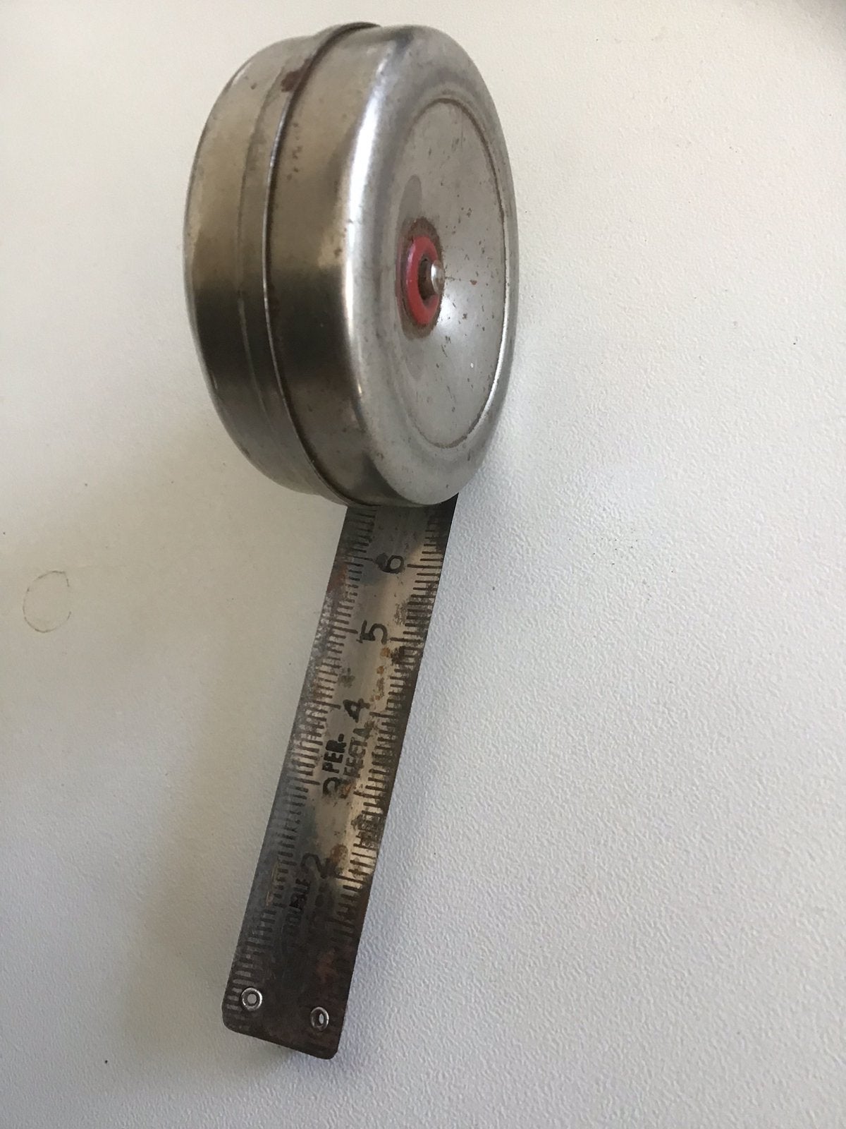 Vintage metalen rolmaat, Enlèvement ou Envoi