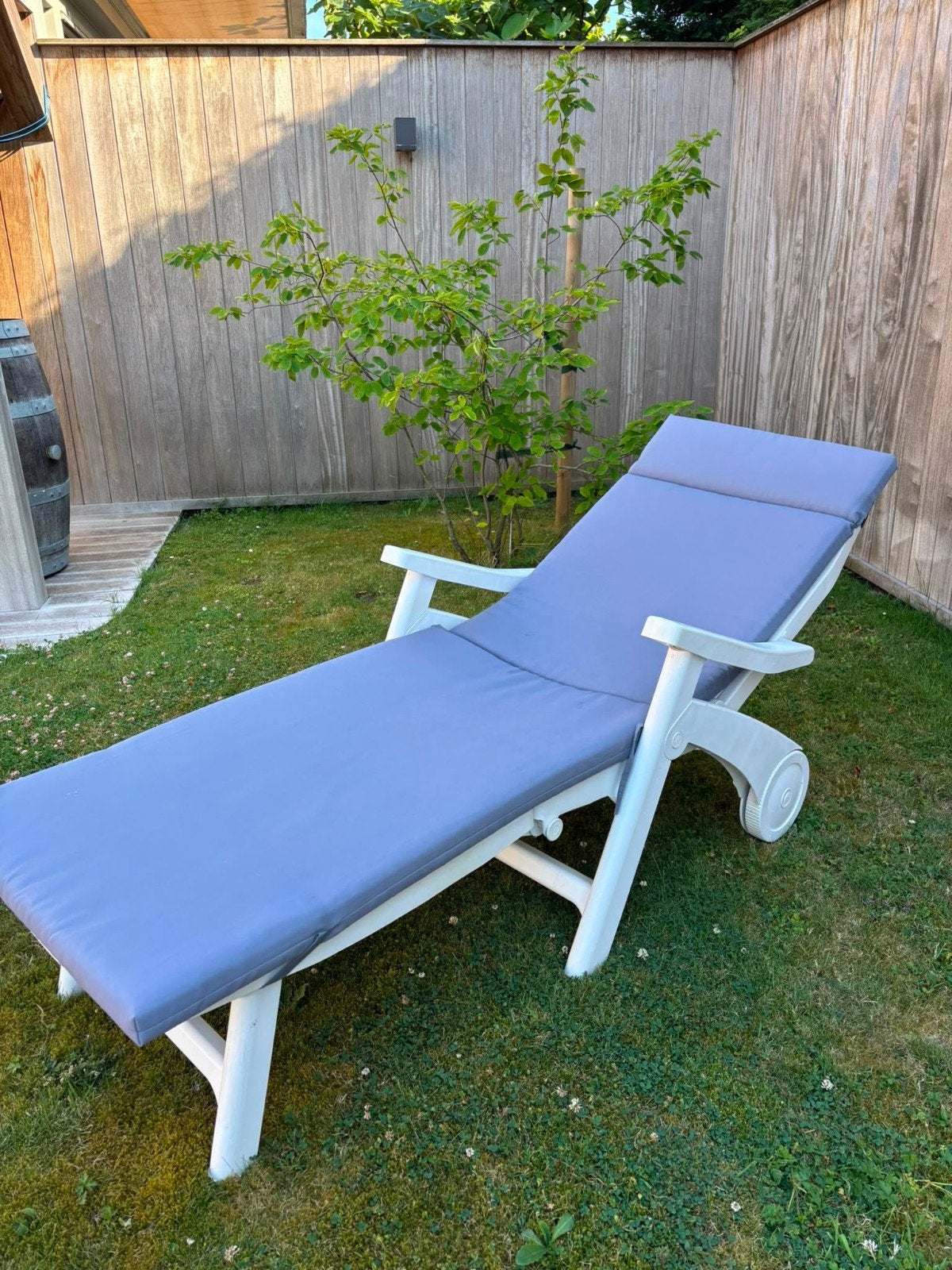 Ligzetel tuin/strand MET kussen, Jardin & Terrasse, Chaises longues, Enlèvement, Utilisé, Synthétique, Pliant