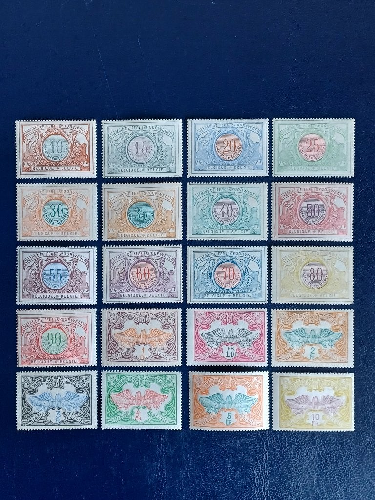 Postzegels Belgie, Postzegels en Munten, Ophalen of Verzenden, Zonder stempel, Treinen, Met plakker