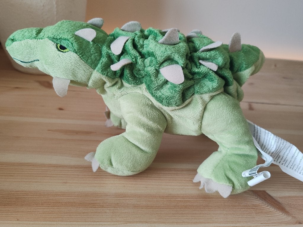 Ikea knuffel dinosaurus, Groen, Ophalen of Verzenden, Zo goed als nieuw, Middelgroot (20 tot 80 cm)