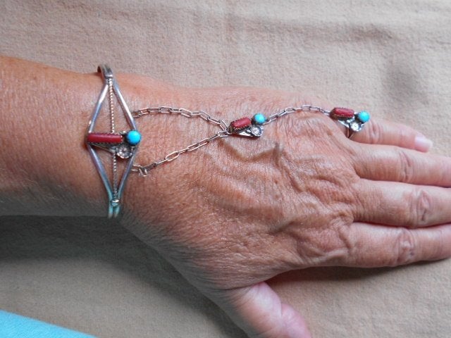 navajo sterling silver + turkoois, set, handmade, Enlèvement ou Envoi, Comme neuf