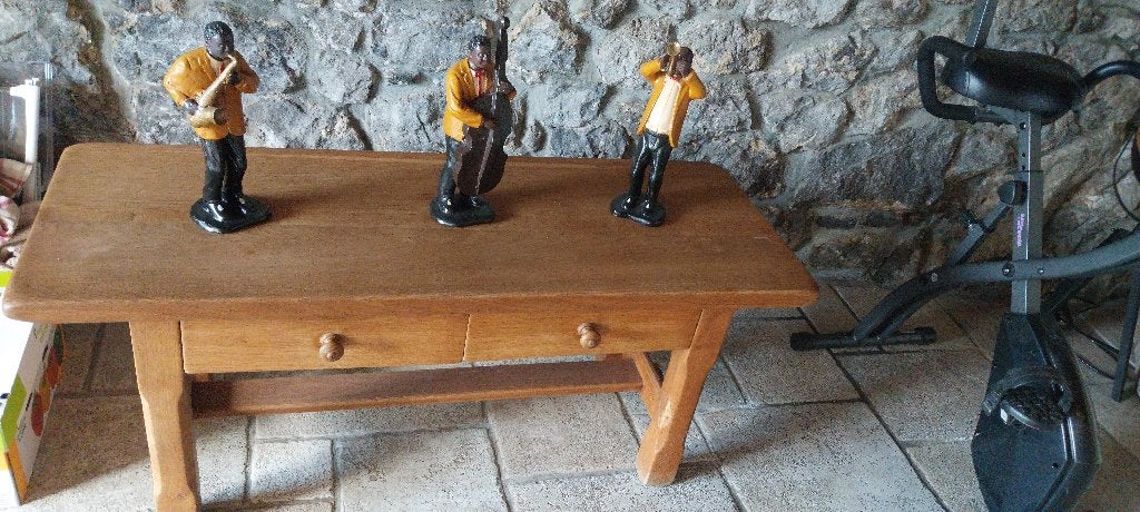 Table de salon en chêne, Maison & Meubles, Enlèvement, Utilisé, Chêne, Moins de 50 cm