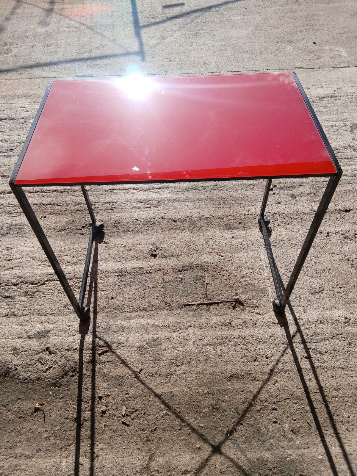 Table en verre 80x50 h74, Enlèvement, Verre