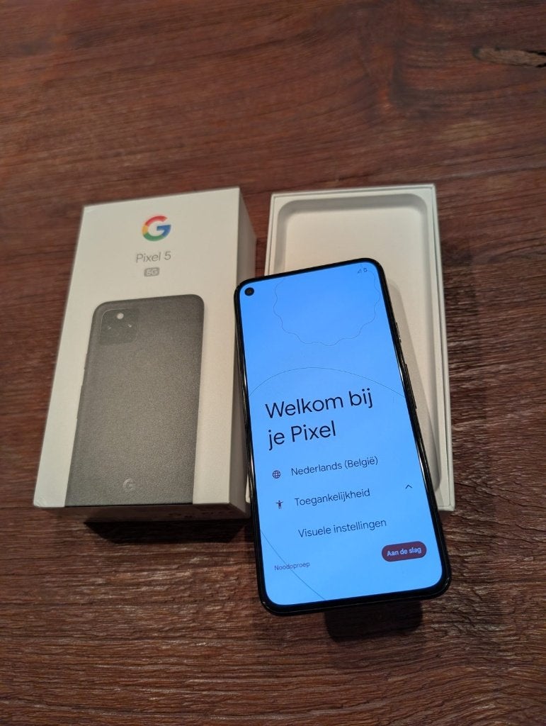 Google Pixel 5 128GB Just Black – met doos en factuur, Telecommunicatie, Gebruikt, Ophalen of Verzenden, Klassiek of Candybar