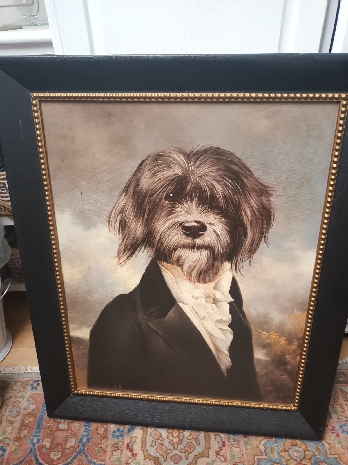 Schilderij van hond, Ophalen, Schilderij
