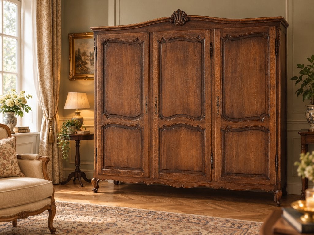 Antieke kleerkast Louis XV stijl. Levering mogelijk., Ophalen, Gebruikt, Eikenhout, Met lade(s)