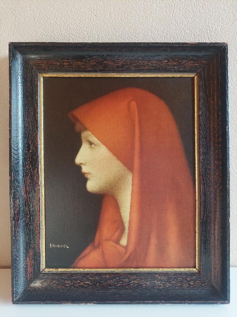 Antiek Portret "Fabiola" – J.J. Henner, Antiquités & Art, Art | Peinture | Classique, Enlèvement
