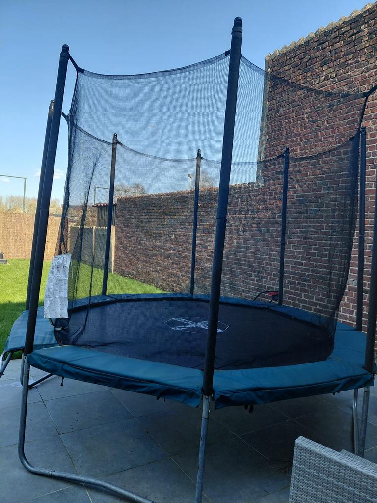 Trampoline met veiligheidsnet - 300 cm -heel goede staat, Ophalen, Zo goed als nieuw