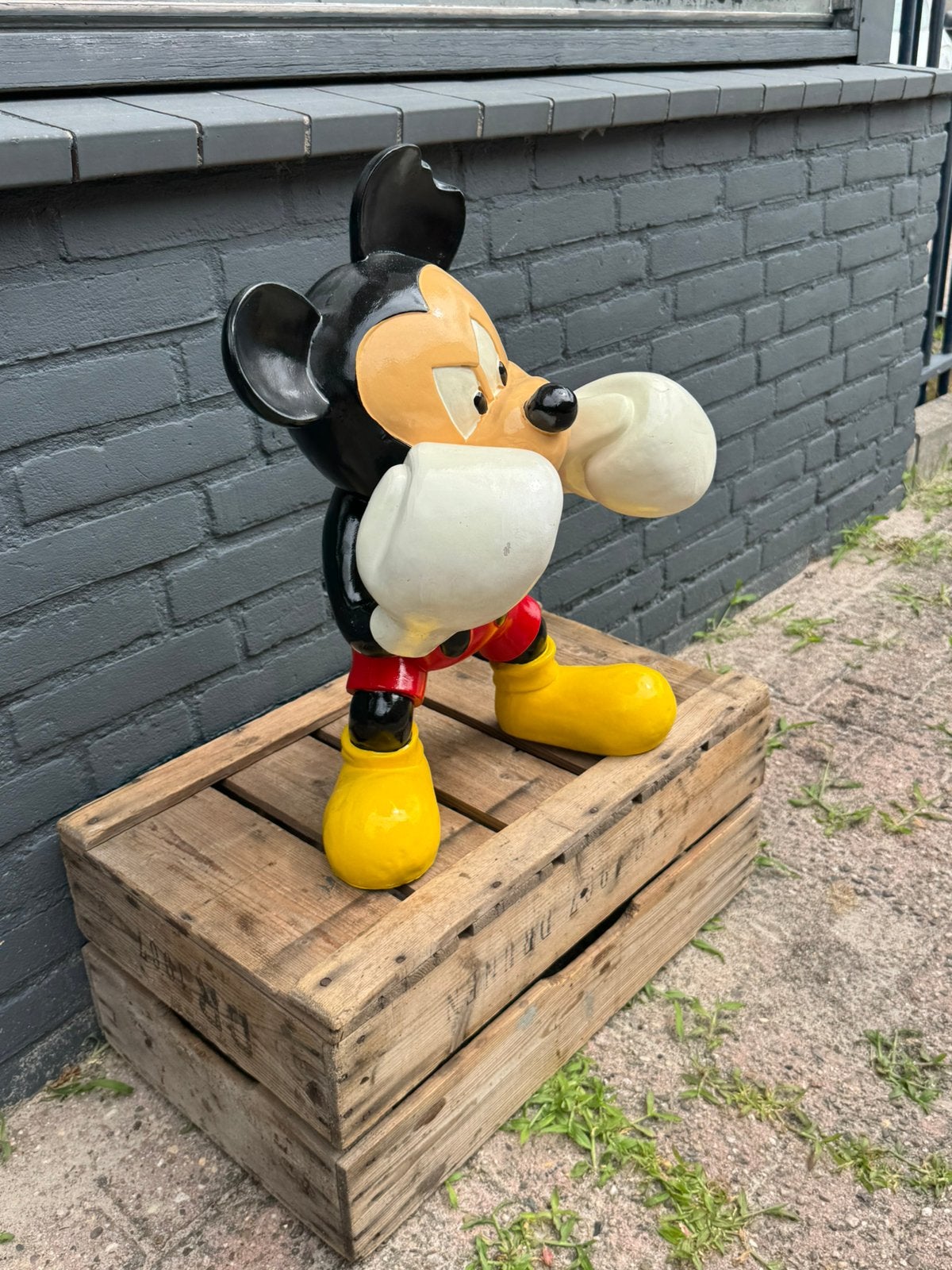 Mickey Mouse beeld als bokser, Ophalen, Mickey Mouse, Gebruikt, Beeldje of Figuurtje